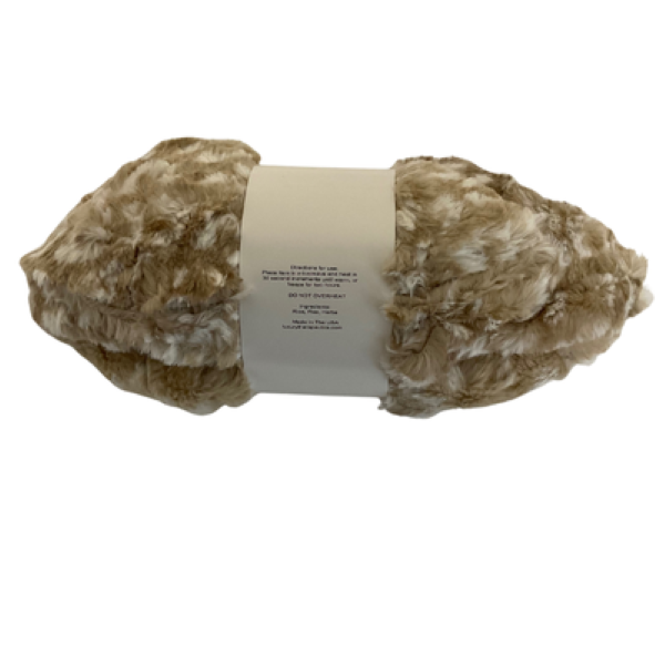 Relaxing Heatable Neck Cozy- Lux Ocelot Biscotti Fur