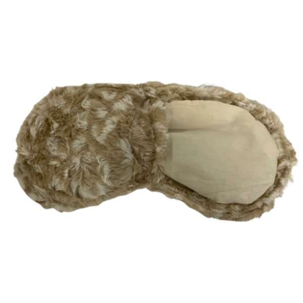 Soothing Eye Pillow w/ Removable Cover- Lux Ocelot Biscotti