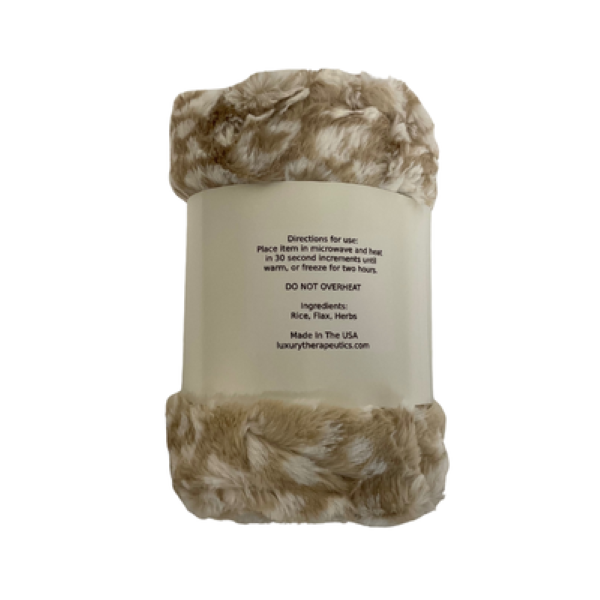 Heatable Therapy Spa Wrap- Lux Ocelot Biscotti Fur