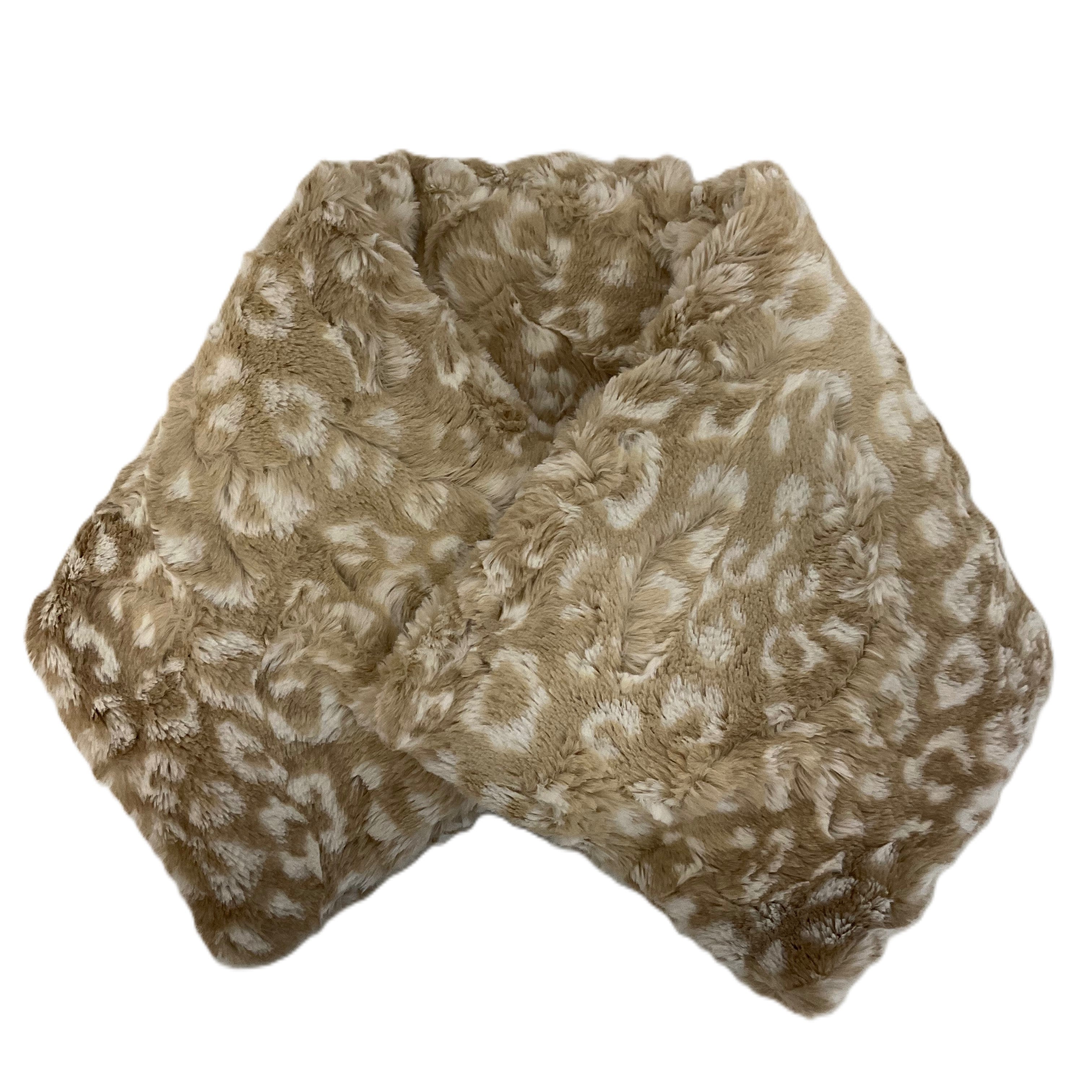 Heatable Therapy Spa Wrap- Lux Ocelot Biscotti Fur