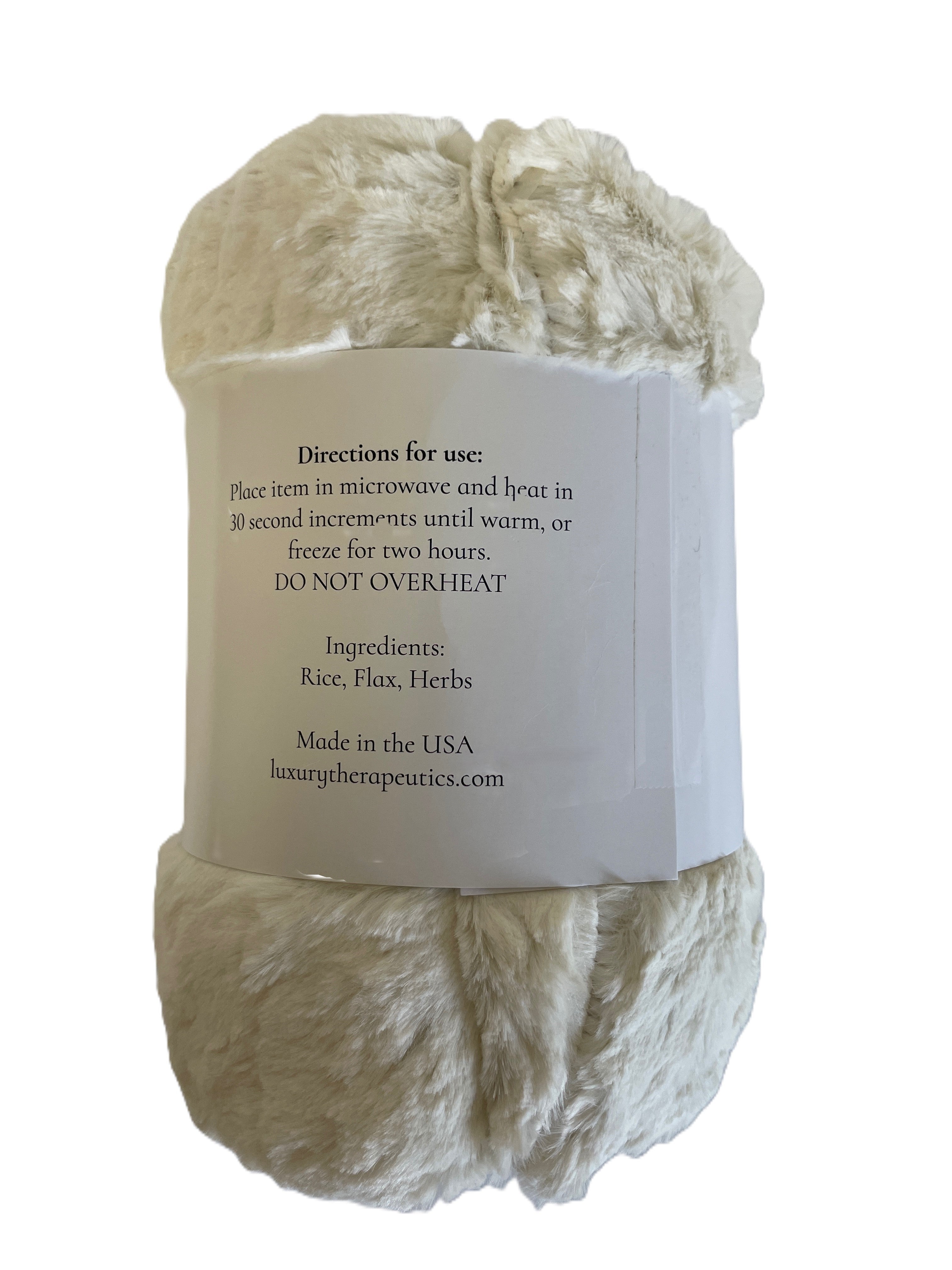 Heatable Therapy Spa Wrap- Lux Fur White